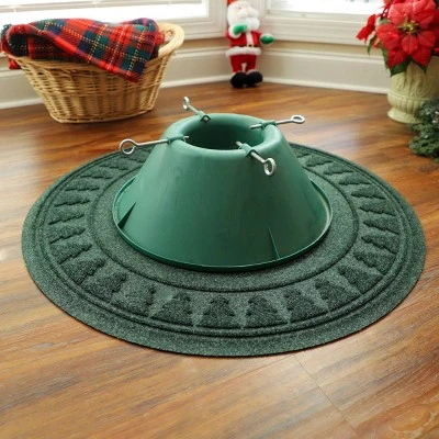 3' Aqua Shield Pine Tree Skirt Round Mat Evergreen - Bungalow Flooring - Image 2