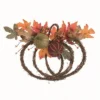 Transpac Fabric Orange Harvest Pumpkin With Felt Accents Decor