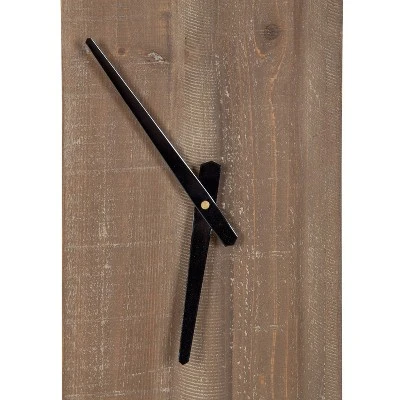 24" X 24" Ladd Round Numberless Wall Clock Natural/Black - Kate & Laurel All Things Decor - Image 2