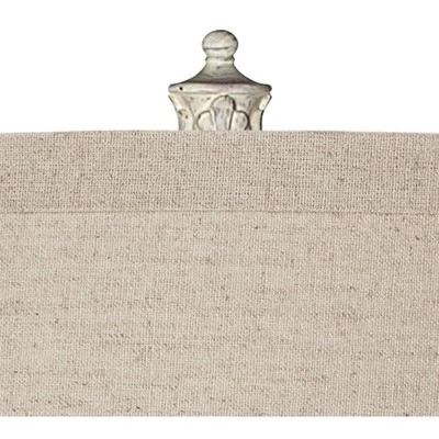 360 Lighting Vintage Shabby Chic Floor Lamp 60" Tall Antique White Washed Natural Linen Fabric Drum Shade For Living Room Reading Bedroom Office - Image 2