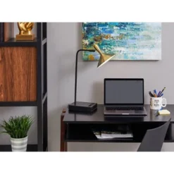 Lucas Desk Lamp (Includes LED Light Bulb) Black - Adesso