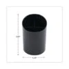 UNIVERSAL Recycled Big Pencil Cup Plastic 4 1/4 Dia. X 5 3/4 Black 08108