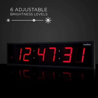 Ivation Large Digital Wall Clock, 24-Inch Big LED Display - Image 2