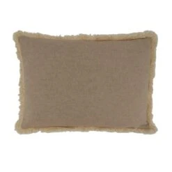 Saro Lifestyle Embroidered Merry Christmas Pillow - Down Filled, 14"x20" Oblong, Natural