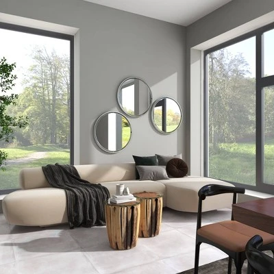 Contemporary Metal Wall Mirror Silver - Olivia & May - Image 10