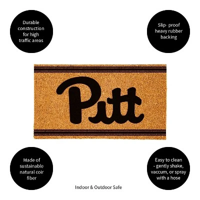 Evergreen University Of Pittsburgh Logo Turf Mat, Brown- 28 X 16 Inches Indoor Outdoor Doormat - Image 3