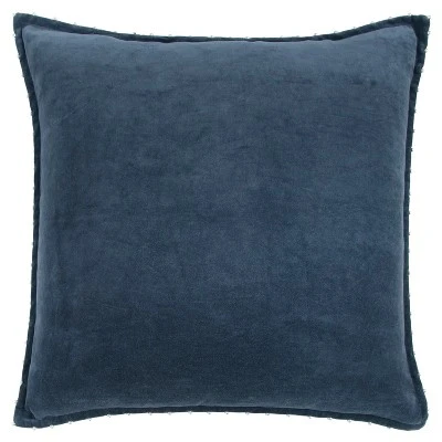 22"x22" Oversize Solid Velvet Pearl With Silver Beads Square Throw Pillow - Rizzy Home - Image 5