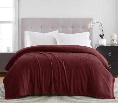 Kate Aurora Ultra Soft & Plush Oversized Queen Herringbone Embossed Fleece All Season Blanket - Image 7