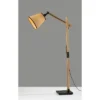 Walden Natural Wood Floor Lamp Black - Adesso