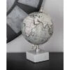 13" X 9" Contemporary Decorative Globe With Iron And Ceramic Stand White - Olivia & May