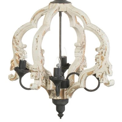 Swithun 4-Light Chandelier Antique White/Gold - A&B Home