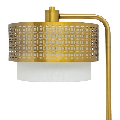 65.25" Ximena Drum Shade Floor Lamp Gold - River Of Goods - Image 7