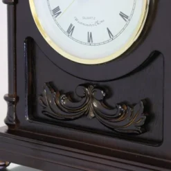 Bedford Clock Collection Wood Mantel Clock With Chimes