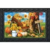 Pumpkin Cart Autumn Doormat Sunflowers Watering Can 30" X 18" Briarwood Lane