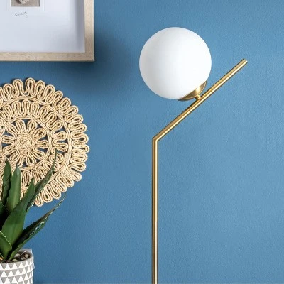 NuLOOM Crete 56" Iron Floor Lamp Lighting - Gold 56" H X 10.25" W X 16.38" D - Image 3