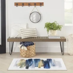 Nourison Washables Abstract Brushstroke Indoor Non-Skid Area Rug