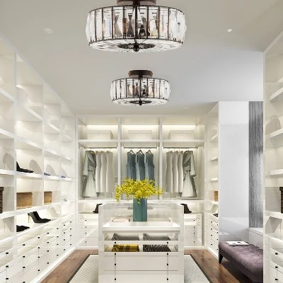 11.5" Crystalline Semi-Flush Mount Pendant Clear - River Of Goods - Image 5