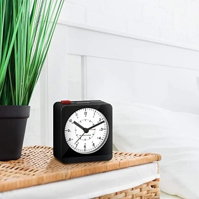 Marathon Analog Classic Sleek & Stylish Desk Alarm Clock With Auto Ambient Night Light - Image 2