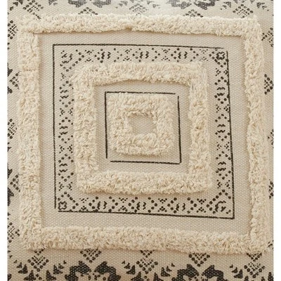 Saro Lifestyle Saro Lifestyle Printed + Tufted Decorative Pillow Cover - Image 2