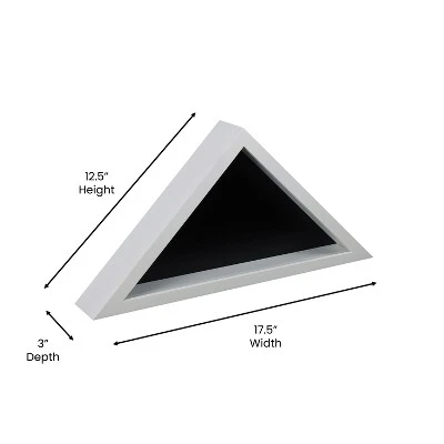 Merrick Lane Solid Wood Military Memorial Flag Display Case For 9.5' X 5' American Veteran Flag - Image 4