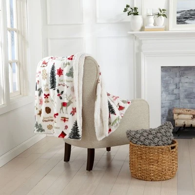 Great Bay Home Velvet Plush Fleece Reversible Warm And Cozy Holiday Throw - Image 14