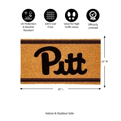 Evergreen University Of Pittsburgh Logo Turf Mat, Brown- 28 X 16 Inches Indoor Outdoor Doormat - Image 2