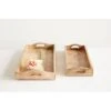 Set Of 2 Mango Wood Trays Brown - Storied Home