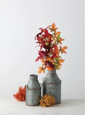 Sullivans Artificial Smilax And Berry 1/2 Orb Decorative Filler 9"H Orange