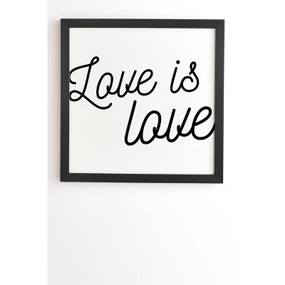 Eyesasdaggers Love Is Love Framed Wall Canvas Black/White - Deny Designs - Image 5