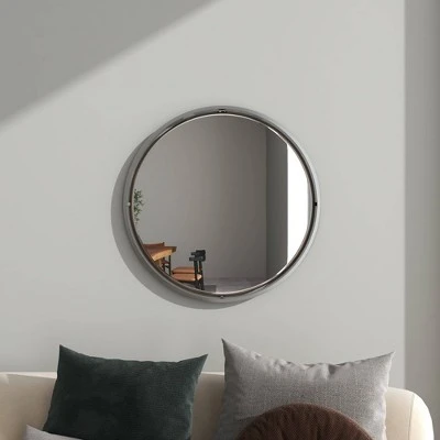 Contemporary Metal Wall Mirror Silver - Olivia & May - Image 5