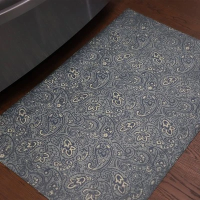 FlorArt Paisley Park Low Profile Easy Clean Kitchen Mat Light Green - Bungalow Flooring - Image 2