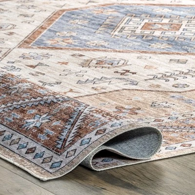 NuLOOM Elowyn Machine Washable Medallion Area Rug - Image 3