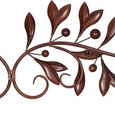 Traditional Metal Leaf Floral Wall Decor - Olivia & May - Image 2
