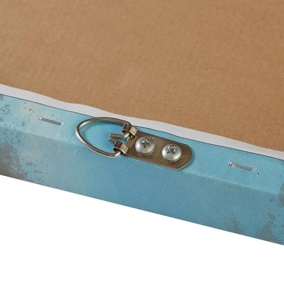 (Set Of 5) Midnight Tide Gel Coat Canvas Decorative Wall Art Set Blue - Image 4