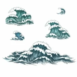 Great Wave Peel And Stick Giant Wall Decal - RoomMates