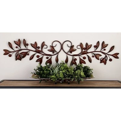 Traditional Metal Leaf Floral Wall Decor - Olivia & May - Image 9