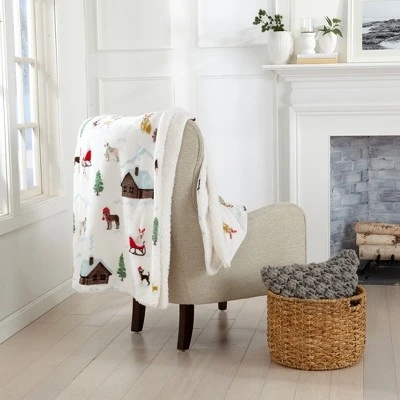 Great Bay Home Velvet Plush Fleece Reversible Warm And Cozy Holiday Throw - Image 9
