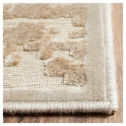 Stone/Cream Solid Loomed Accent Rug - (4'x5'7") - Safavieh