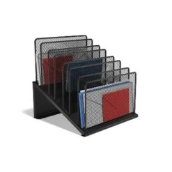 TRU RED 7 Compartment Wire Mesh File Organizer TR57559-CC