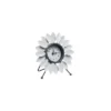 Distressed White Metal Flower Battery Operated Table Clock - Foreside Home & Garden
