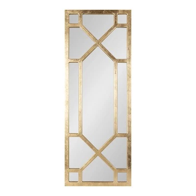 18" X 47" Vanderford Rectangle Wall Mirror Gold - Kate & Laurel All Things Decor