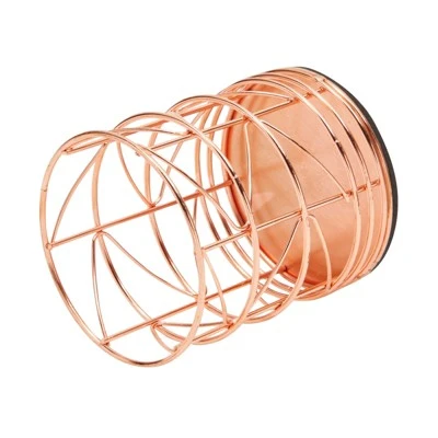 Juvale 2 Pack Rose Gold Pen Holder, Metal Wire Pink Pencil Holder For Desk, Office And School Supplies, Makeup Brush Organizer For Vanity, 3.6 X 4 In - Image 7
