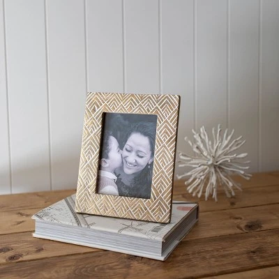 5x7 Inches Brass Wood & Glass Photo Frame - Foreside Home & Garden - Image 6