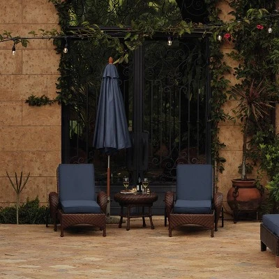 21" X 19" X 5" Montlake Water-Resistant Patio Seat Cushion Slip Cover Heather Indigo Blue - Classic Accessories - Image 10