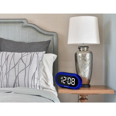 Riptunes Digital Alarm Clock With 5 Alarm Sounds - Blue - Image 3
