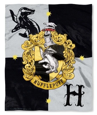 Harry Potter House Crests Silk Touch Throw 50" X 60"- Choose From All 4 Houses