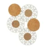 Seagrass Plate Cut-out Wall Decor With Metal Relief Brown - Olivia & May