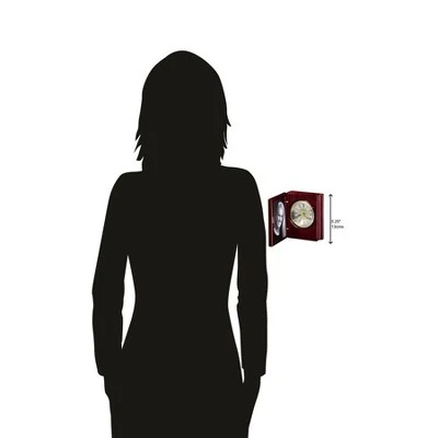 Howard Miller 645497 Howard Miller Portrait Book Tabletop Clock 645497 Rosewood - Image 3