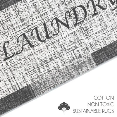 Sussexhome Non Skid Cotton Washable Laundry Room Runner Rug, 20" X 59" - Image 5