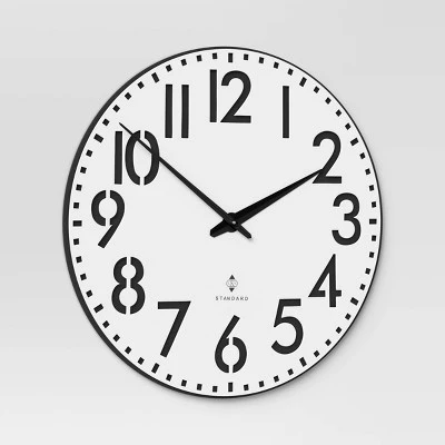 28" Modern Wall Clock White - Threshold™ - Image 2